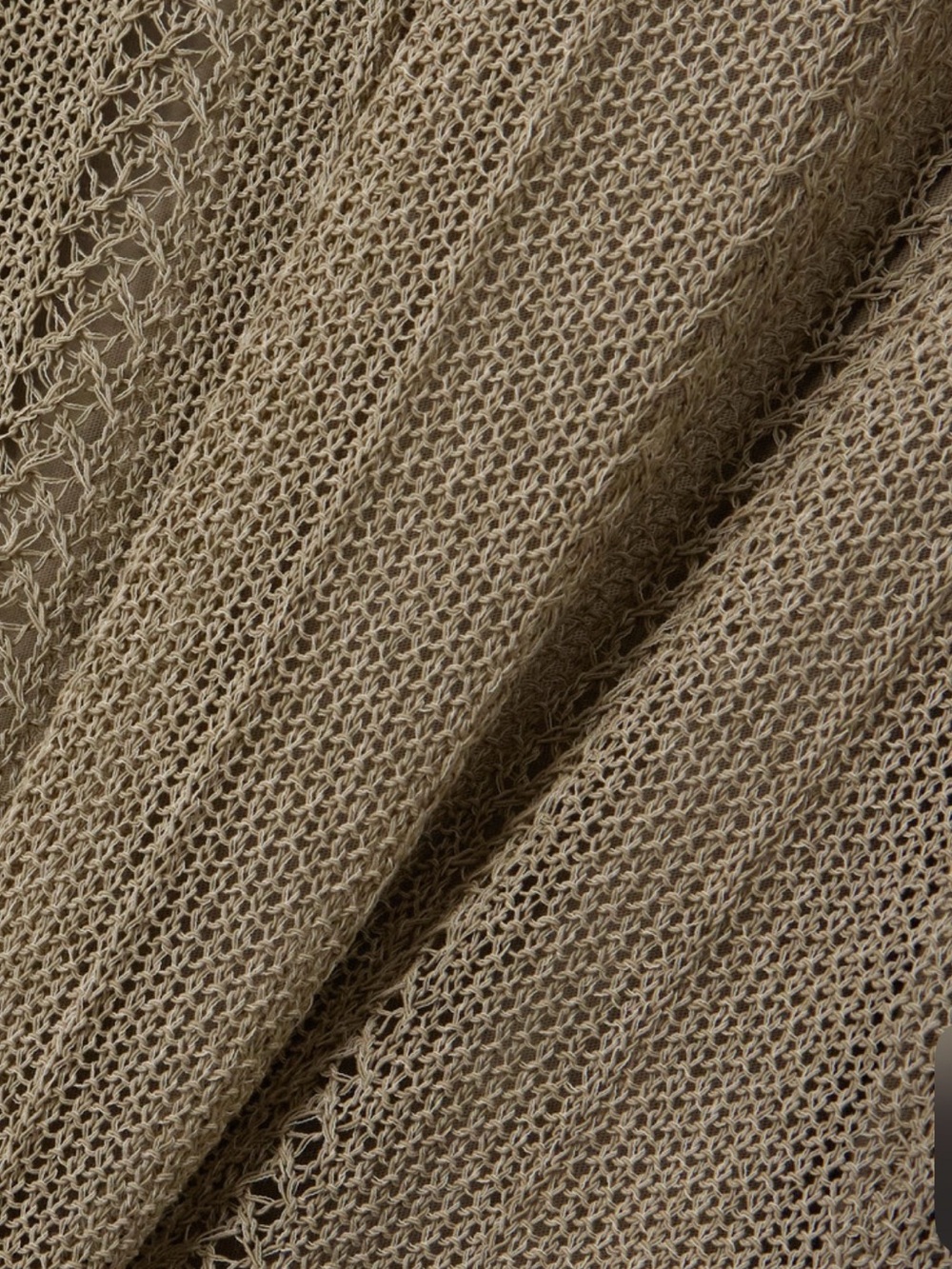 FAITHFULL Treillis crochet cotton blend Spaghetti Maxi Dress in Taupe - Picture 4 of 7